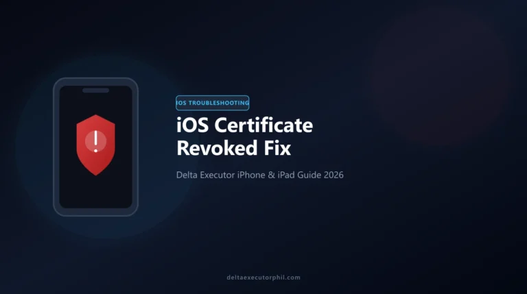 How to fix Delta Executor iOS certificate revoked and unable to verify app on deltaexecutorphil.com