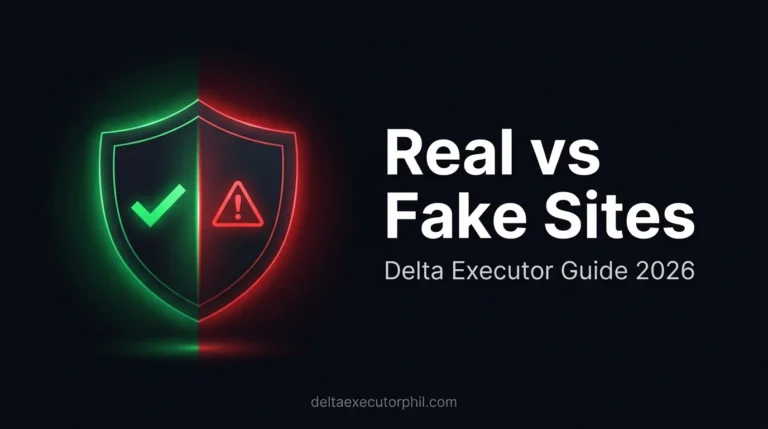 Real vs fake Delta Executor sites comparison and scam safety guide on deltaexecutorphil.com